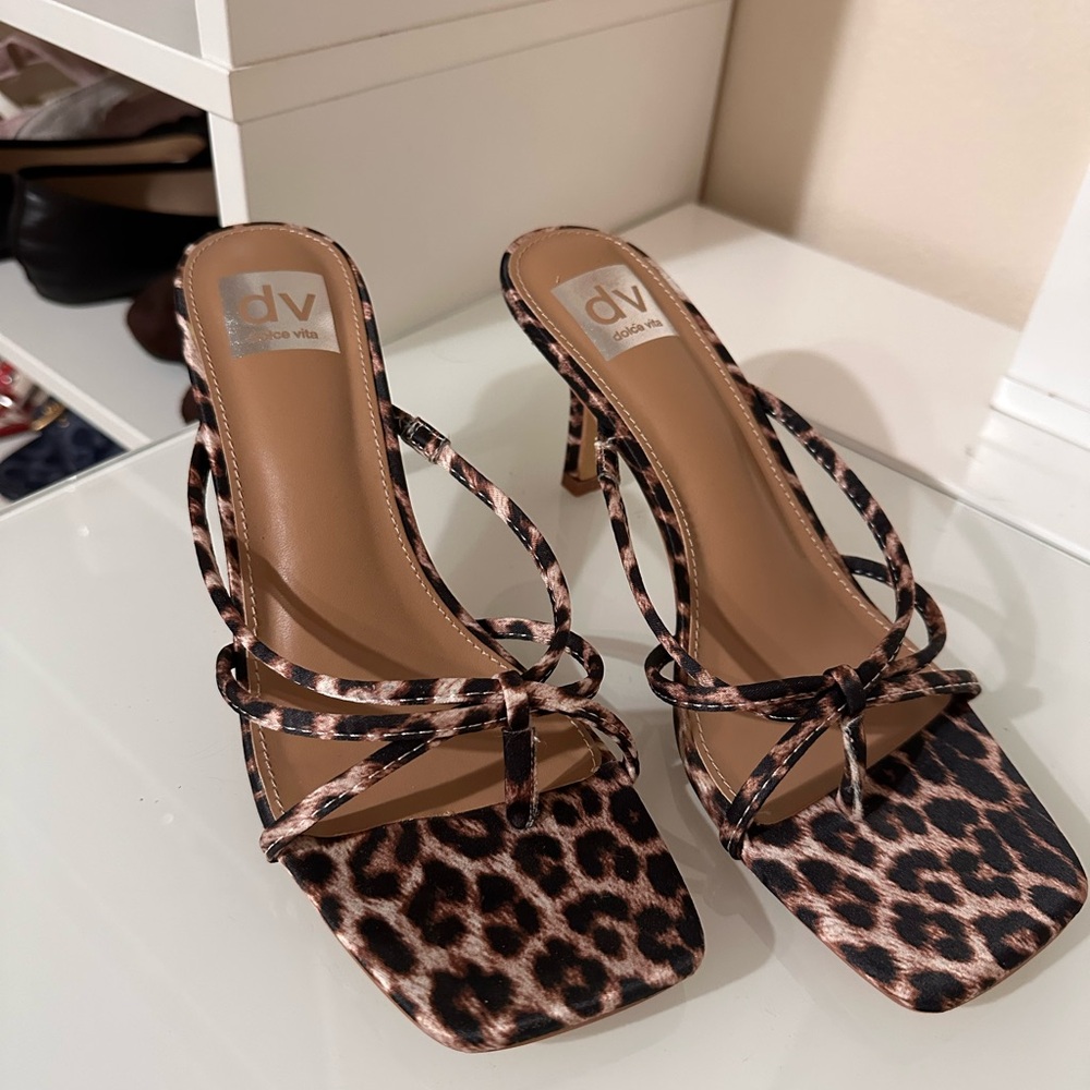 DV by Dolce Vita Animal Print Strappy Heels